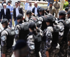 O governador Carlos Massa Ratinho Junior lançou nesta quarta-feira (10), em Curitiba, a nova etapa do Programa Olho Vivo, que marca o início da integração de tecnologias de Inteligência Artificial (IA) ao sistema estadual de videomonitoramento.