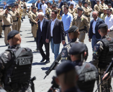O governador Carlos Massa Ratinho Junior lançou nesta quarta-feira (10), em Curitiba, a nova etapa do Programa Olho Vivo, que marca o início da integração de tecnologias de Inteligência Artificial (IA) ao sistema estadual de videomonitoramento.