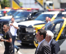 O governador Carlos Massa Ratinho Junior lançou nesta quarta-feira (10), em Curitiba, a nova etapa do Programa Olho Vivo, que marca o início da integração de tecnologias de Inteligência Artificial (IA) ao sistema estadual de videomonitoramento.