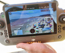 Com drones de alta tecnologia, bombeiros reforçam prevenção a afogamentos