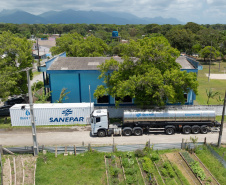 Sanepar reforça frota de caminhões-pipa para garantir abastecimento durante grandes shows no Litoral