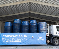 Sanepar entrega 1.500 caixas-d’água para atender famílias no Litoral