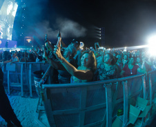 O grupo Roupa Nova durante a apresentacao do seu show dentro da programacao do Verao Maior Parana, em Matinhos - 15/02/2026 - Foto: Geraldo Bubniak/AEN