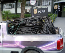 PCPR prende homem por receptação de localiza 1 tonelada de cabos de telefonia em Curitiba