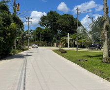  pavimentação em concreto da Estrada da América em Morretes.
