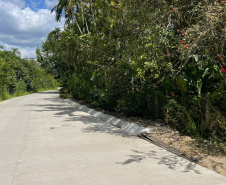  pavimentação em concreto da Estrada da América em Morretes.