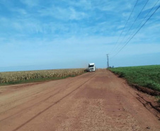 estrada ligando Mamborê ao distrito de Guarani,