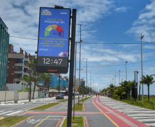 SIMEPAR - PAINÉIS DO SIMEPAR TRAZEM PREVISÃO DO TEMPO ATUALIZADA PARA OS TURISTAS NO LITORAL