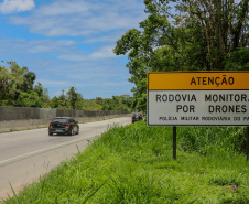 PMPR intensifica fiscalização aérea com emprego de drones nas rodovias de acesso ao Litoral
