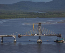 Reta final: veja como vai funcionar o encontro da parte estaiada da Ponte de Guaratuba