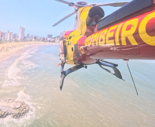 Helicóptero Arcanjo 01 eleva padrão de resgates no Litoral durante o Verão Maior Paraná