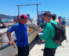 Atividades ambientais na Ponte de Guaratuba