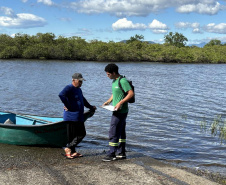 Atividades ambientais na Ponte de Guaratuba