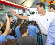 Com aporte de R$ 10 milhões do Estado, escola de Cascavel é inaugurada após reconstrução