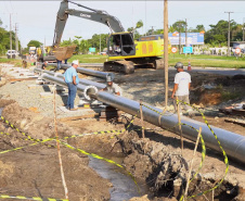 Sanepar faz obra em adutoras de Guaratuba de olho no Carnaval