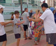 Sanepar já distribuiu 175 mil copos de água durante shows no Litoral 