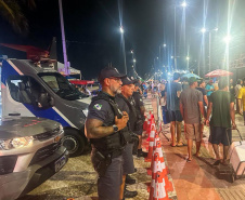 Atuação integrada das forças de segurança no Carnaval reduz roubos em 44% e furtos em 32% no Litoral do Paraná