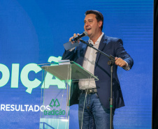 O governador Carlos Massa Ratinho Junior participa nesta quinta-feira (26), da inauguração de uma nova indústria de óleo e farelo de soja da Cooperativa Agroindustrial Tradição, em Pato Branco