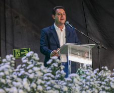O governador Carlos Massa Ratinho Junior participa nesta quinta-feira (26), da inauguração de uma nova indústria de óleo e farelo de soja da Cooperativa Agroindustrial Tradição, em Pato Branco