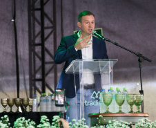 O governador Carlos Massa Ratinho Junior participa nesta quinta-feira (26), da inauguração de uma nova indústria de óleo e farelo de soja da Cooperativa Agroindustrial Tradição, em Pato Branco