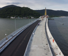 Começam as obras de pavimentação do tabuleiro da Ponte de Guaratuba