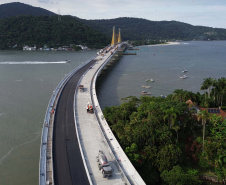 Começam as obras de pavimentação do tabuleiro da Ponte de Guaratuba