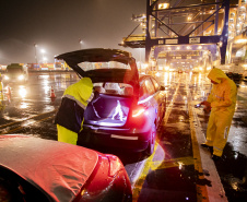 Porto de Paranaguá registra maior desembarque de veículos elétricos do Paraná