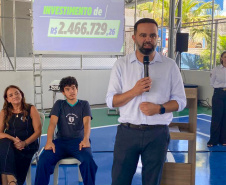 SEED - Colégio de Santo Antônio da Platina recebe nova quadra esportiva