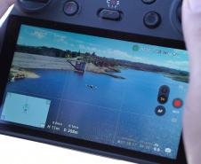 Sanepar usa drone e barco autônomo para garantir eficiência na represa do Miringuava