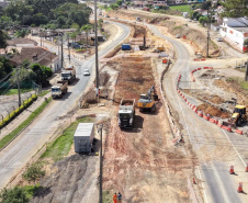 DER - construção do novo viaduto de Palmeira