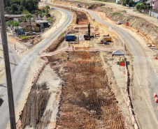 DER - construção do novo viaduto de Palmeira