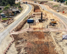 DER - construção do novo viaduto de Palmeira