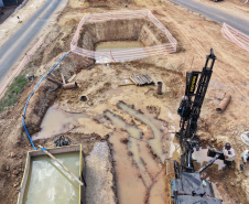 DER - construção do novo viaduto de Palmeira