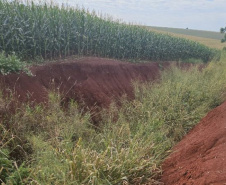 Erosão na PR-552 em Ourizona