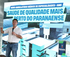 Ratinho Junior inaugura Ambulatório de Especialidades de União da Vitória e anuncia ampliação do Hospital São Camilo