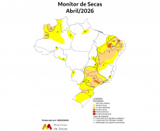 MONITOR APONTA RECUO DA SECA NO LESTE E AVANÇO NO SUL E NOROESTE DO PARANÁ, EM ABRIL