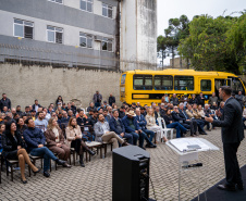 Educação realiza mais uma etapa da maior entrega de ônibus escolares da história