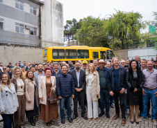Educação realiza mais uma etapa da maior entrega de ônibus escolares da história