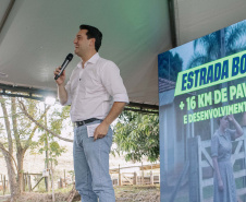 Ratinho Junior lança pacote de R$ 19,8 milhões em pavimentação rural para São José das Palmeiras