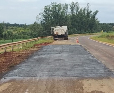 Conservação do pavimento da PR-090 entre Alvorada do Sul e Bela Vista do Paraíso