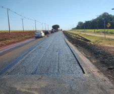 Conservação do pavimento da PR-090 entre Alvorada do Sul e Bela Vista do Paraíso