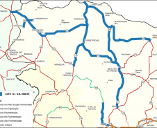 Conservação do pavimento da PR-090 entre Alvorada do Sul e Bela Vista do Paraíso (mapa)