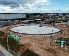 Sanepar finaliza maior reservatório de água tratada da América Latina feito em duplo aço