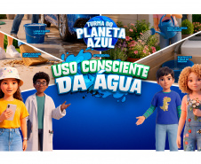Turma do Planeta Azul ganha versão digital para mostrar como economizar água em situações do cotidiano