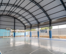 Com investimento de R$ 3,5 milhões, colégio do campo de Quitandinha ganha refeitório, laboratório e quadra coberta