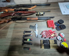 PCPR prende seis pessoas e apreende arsenal durante operação contra comércio ilegal de armas 