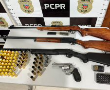 PCPR prende seis pessoas e apreende arsenal durante operação contra comércio ilegal de armas 