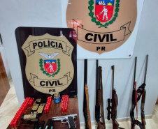 PCPR prende seis pessoas e apreende arsenal durante operação contra comércio ilegal de armas 