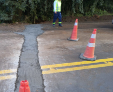Obra de whitetopping da PR-460 e PRC-487 entre Pitanga e Nova Tebas