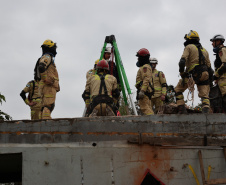 Bombeiros do Paraná participam de simulado inédito com as corporações de SC e RS e aperfeiçoam resposta a desastres